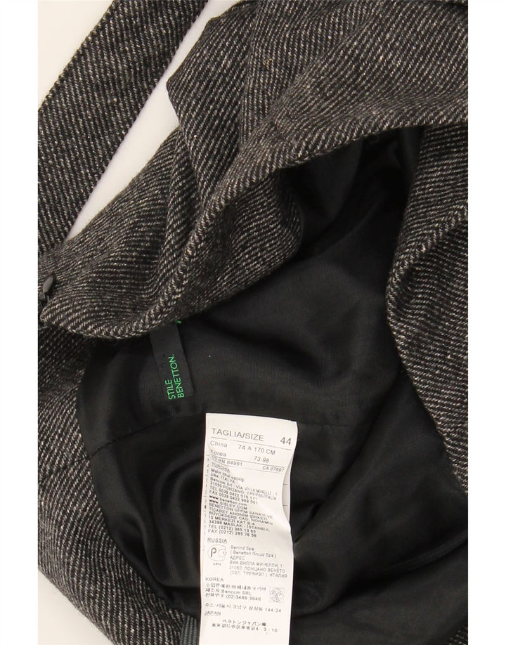 BENETTON Womens Straight Skirt IT 44 Medium W32  Grey Wool Vintage Benetton and Second-Hand Benetton from Messina Hembry 