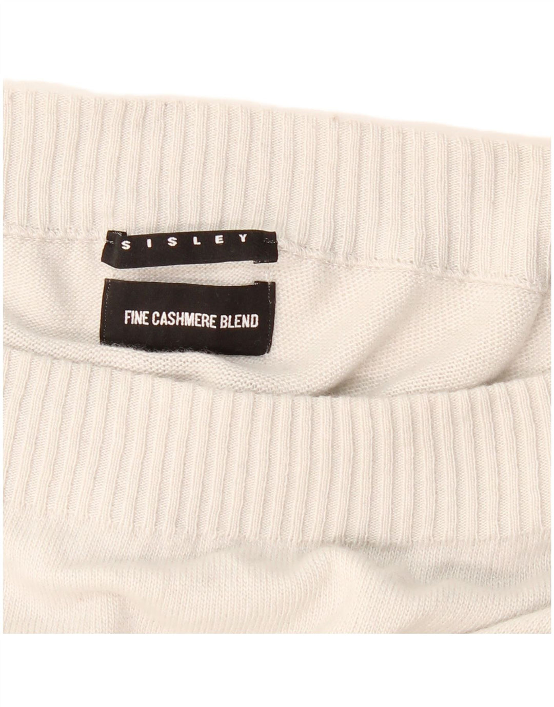 Maglione da donna SISLEY con scollo a barca a pipistrello, UK 10, piccolo grigio in poliammide