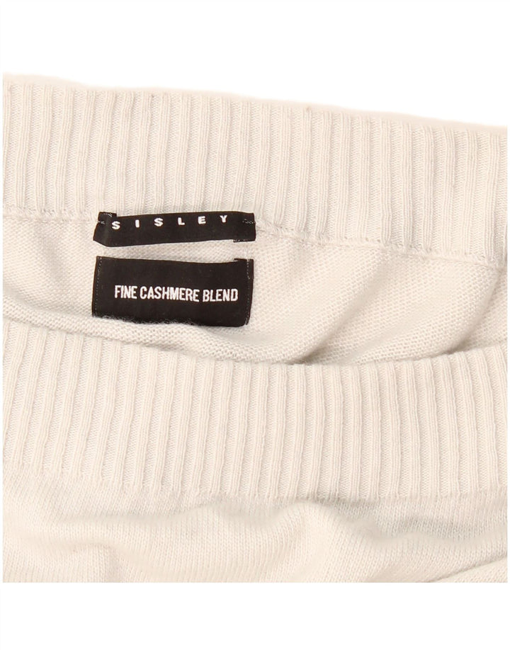 Maglione da donna SISLEY con scollo a barca a pipistrello, UK 10, piccolo grigio in poliammide