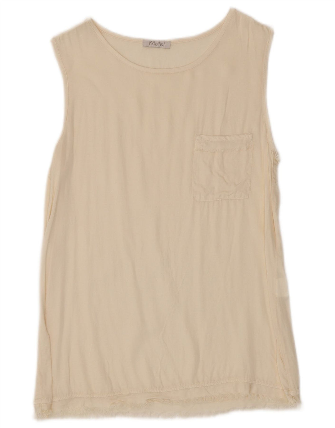 Canotta da donna Motel UK 10 piccola in viscosa beige