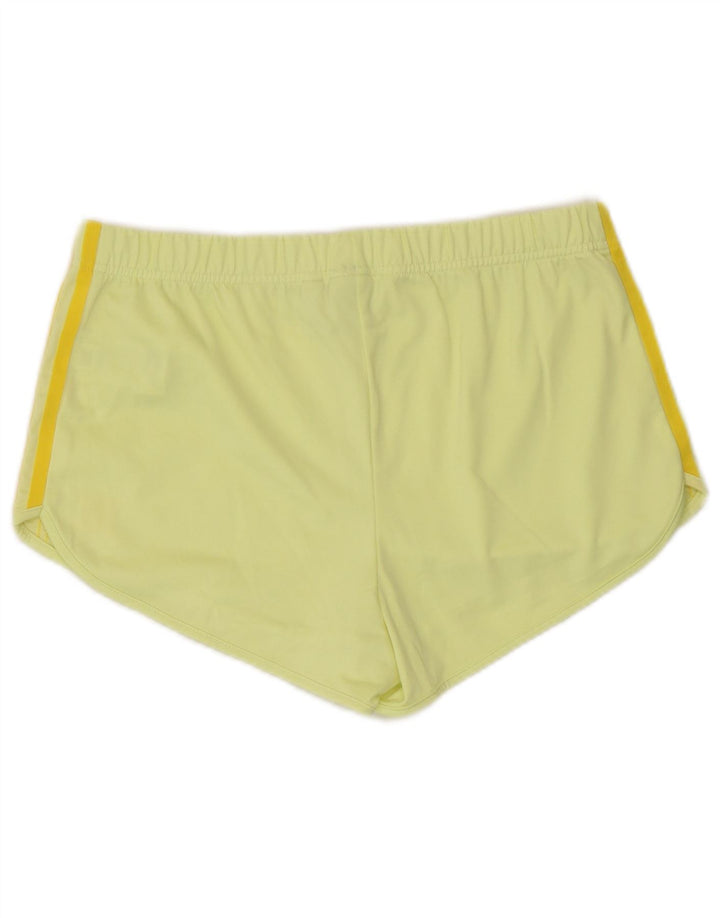 Pantaloncini sportivi Adidas da donna UK 12 poliestere giallo medio
