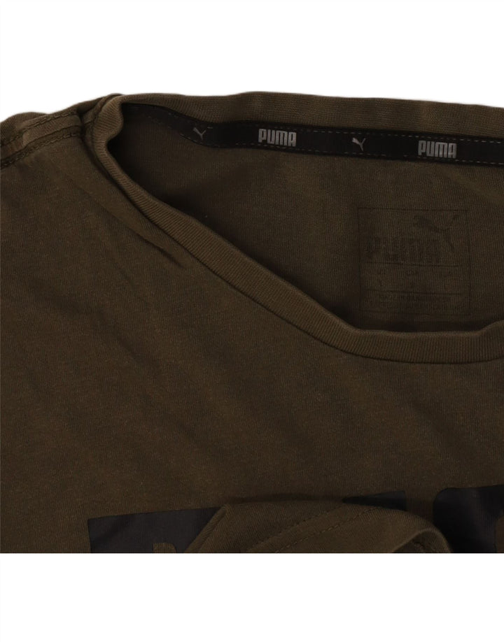 T-shirt grafica da uomo Puma Top Large color kaki