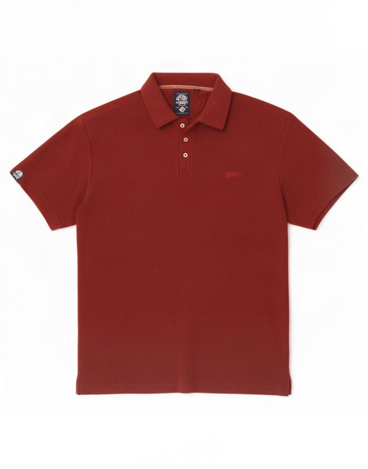 Polo da uomo Superdry XL in cotone marrone