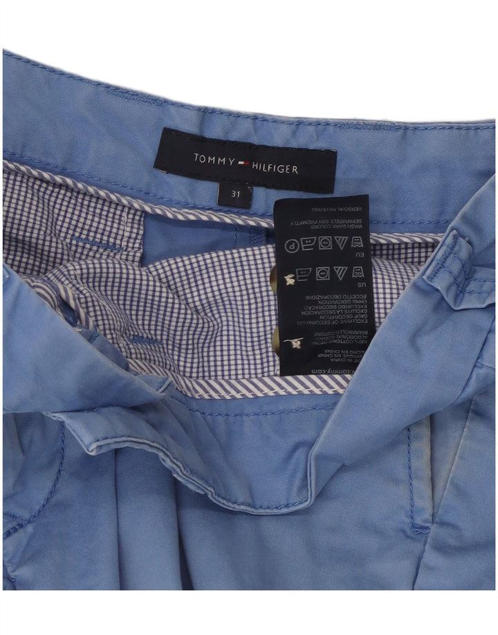 Pantaloncini chino da uomo Tommy Hilfiger W31 cotone blu medio