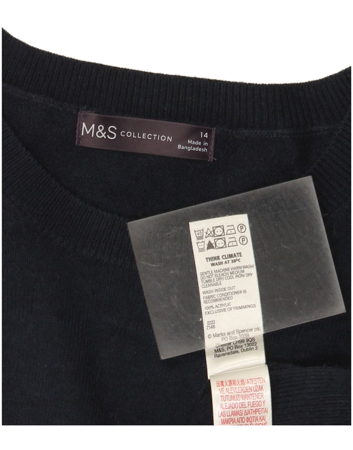 Maglione maglione con scollo a barca da donna Marks & Spencer UK 14 grande multicolore