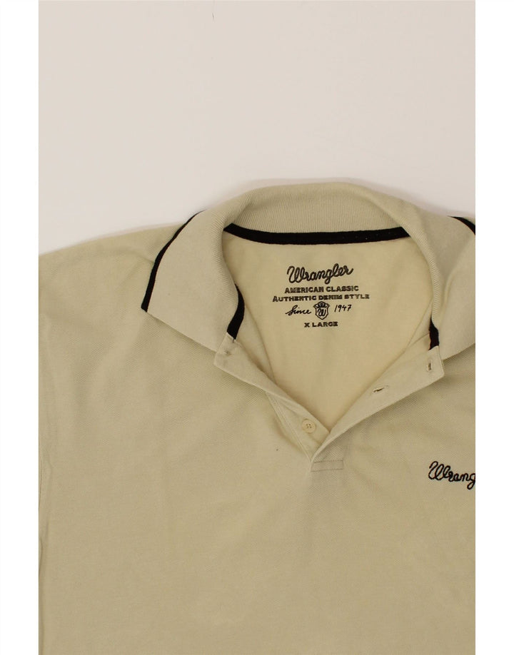 WRANGLER Mens Polo Shirt XL Beige Vintage Wrangler and Second-Hand Wrangler from Messina Hembry 