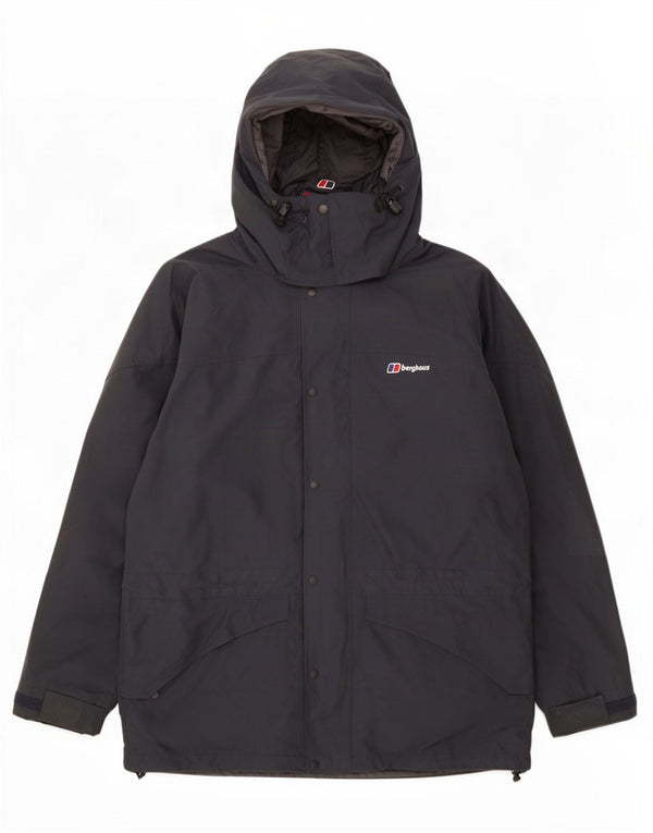 Giacca antipioggia da uomo con cappuccio Berghaus UK 40 grande poliestere blu navy