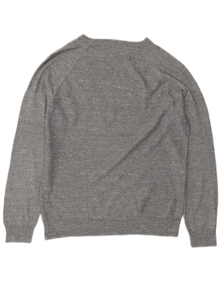 J. Crew Maglione girocollo da uomo in cotone screziato grigio medio