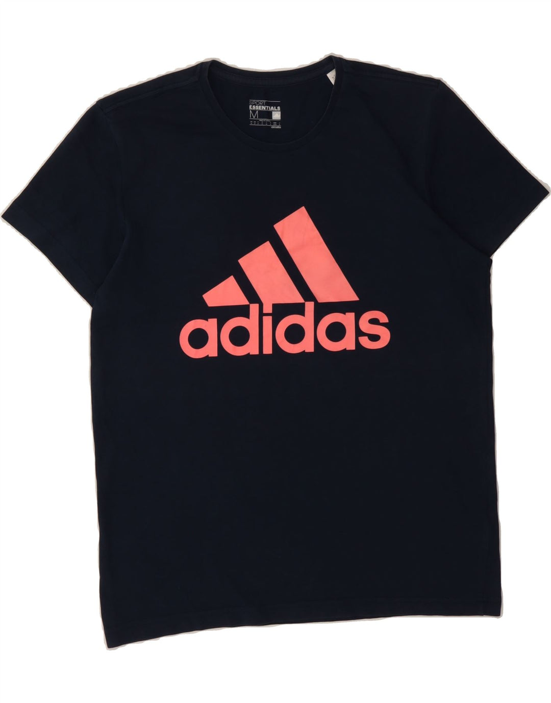 ADIDAS Mens Climalite Graphic T-Shirt Top Medium Navy Blue Cotton Vintage Adidas and Second-Hand Adidas from Messina Hembry 