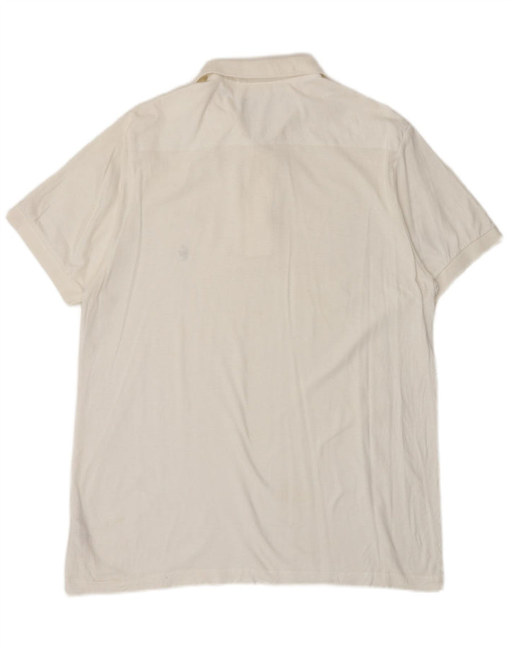 Polo da uomo FRENCH CONNECTION grande in cotone bianco sporco