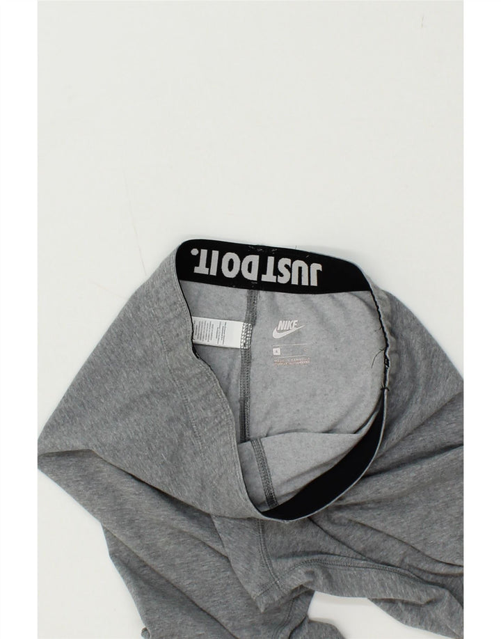 NIKE Womens Graphic Leggings UK 10 Small  Grey Cotton Vintage Nike and Second-Hand Nike from Messina Hembry 