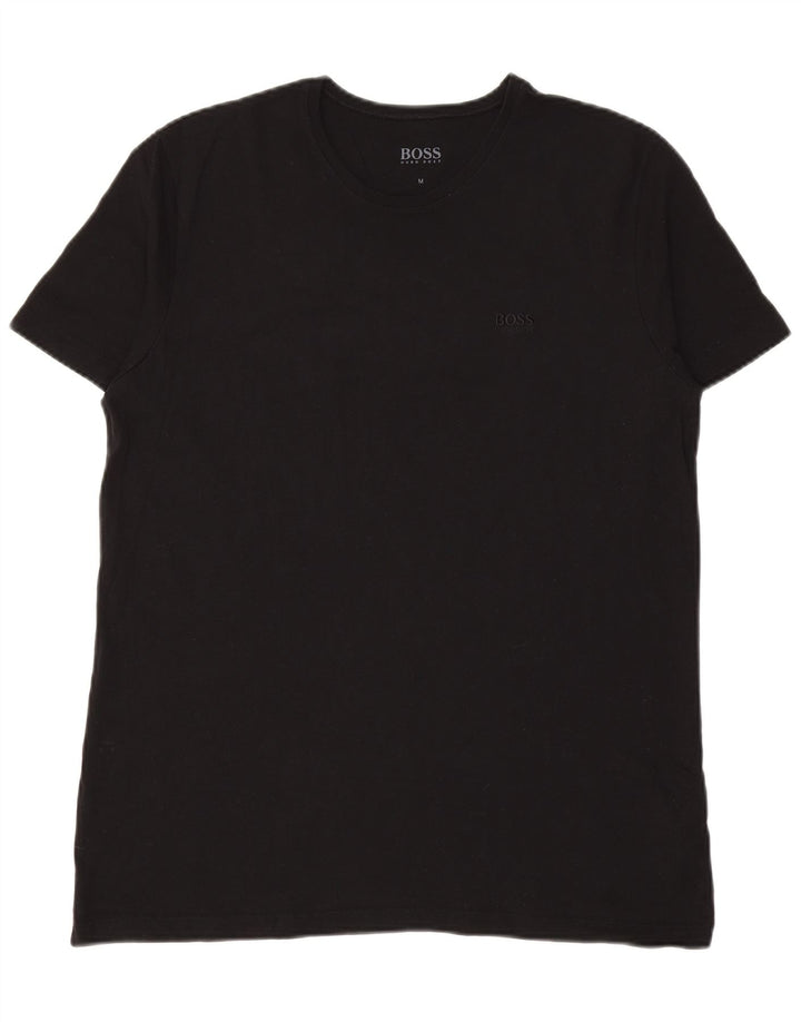 T-shirt da uomo HUGO BOSS Top in cotone nero medio