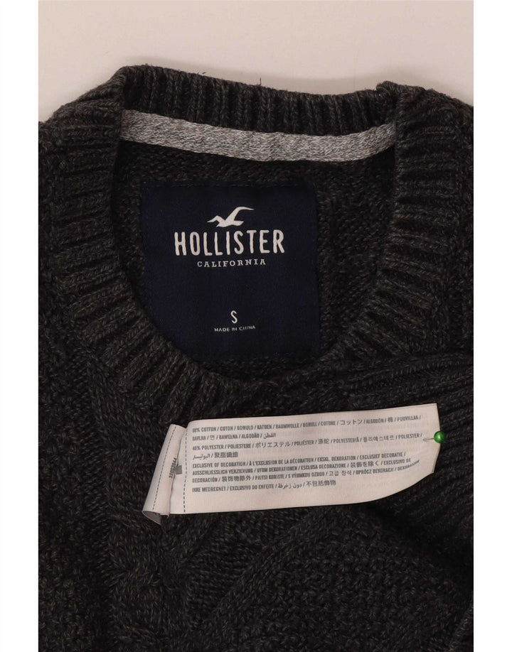Hollister Uomo Maglione Girocollo Maglione Piccolo Cotone Grigio