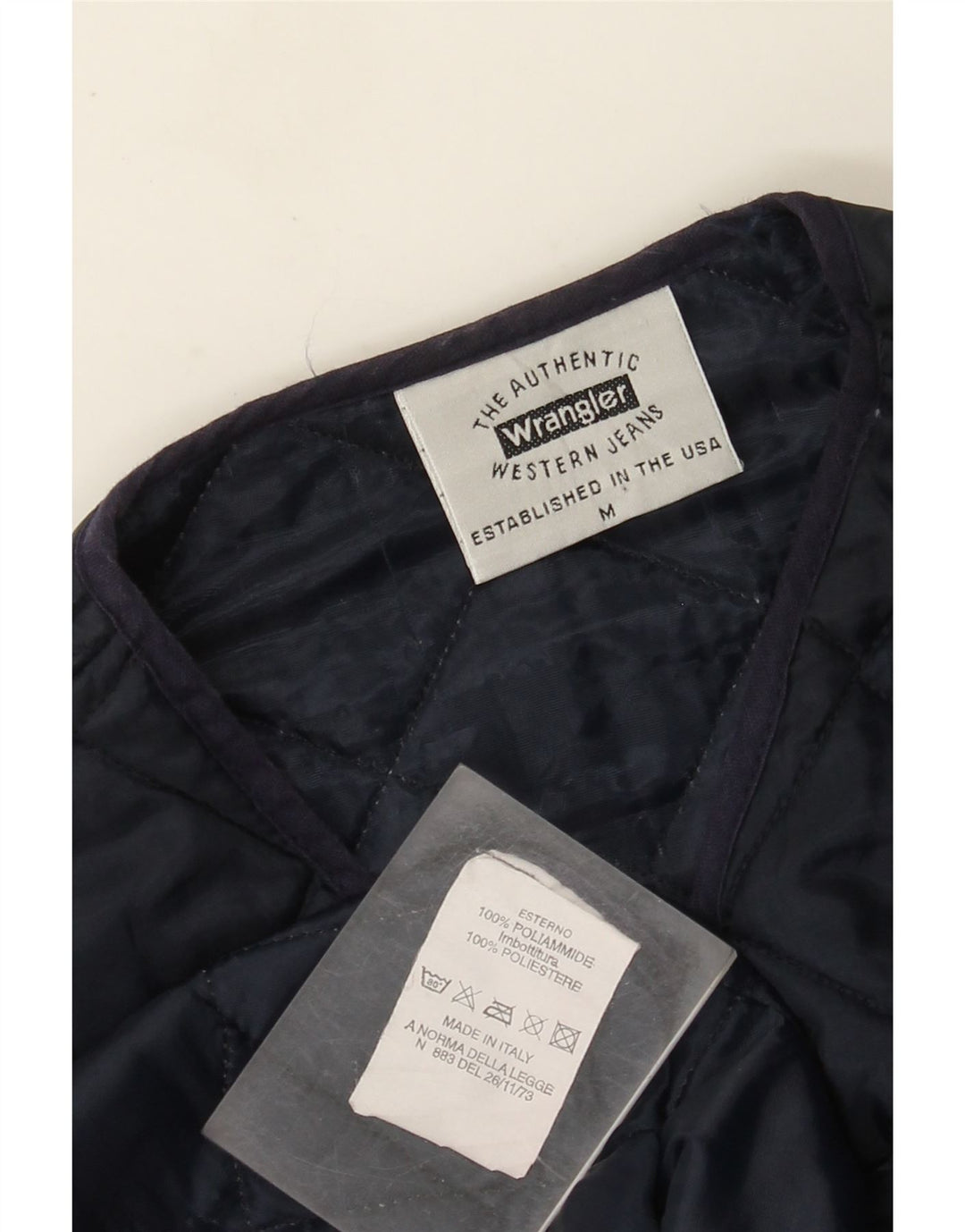 Gilet trapuntato da uomo Wrangler UK 38 medio blu navy in poliammide