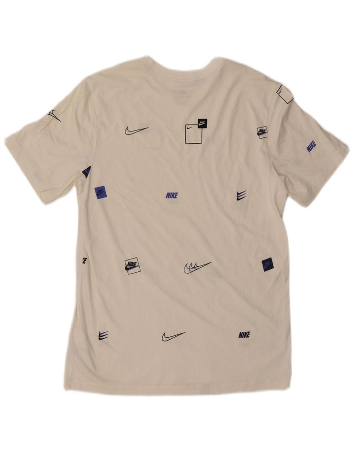T-shirt grafica da uomo Nike Top in cotone bianco medio