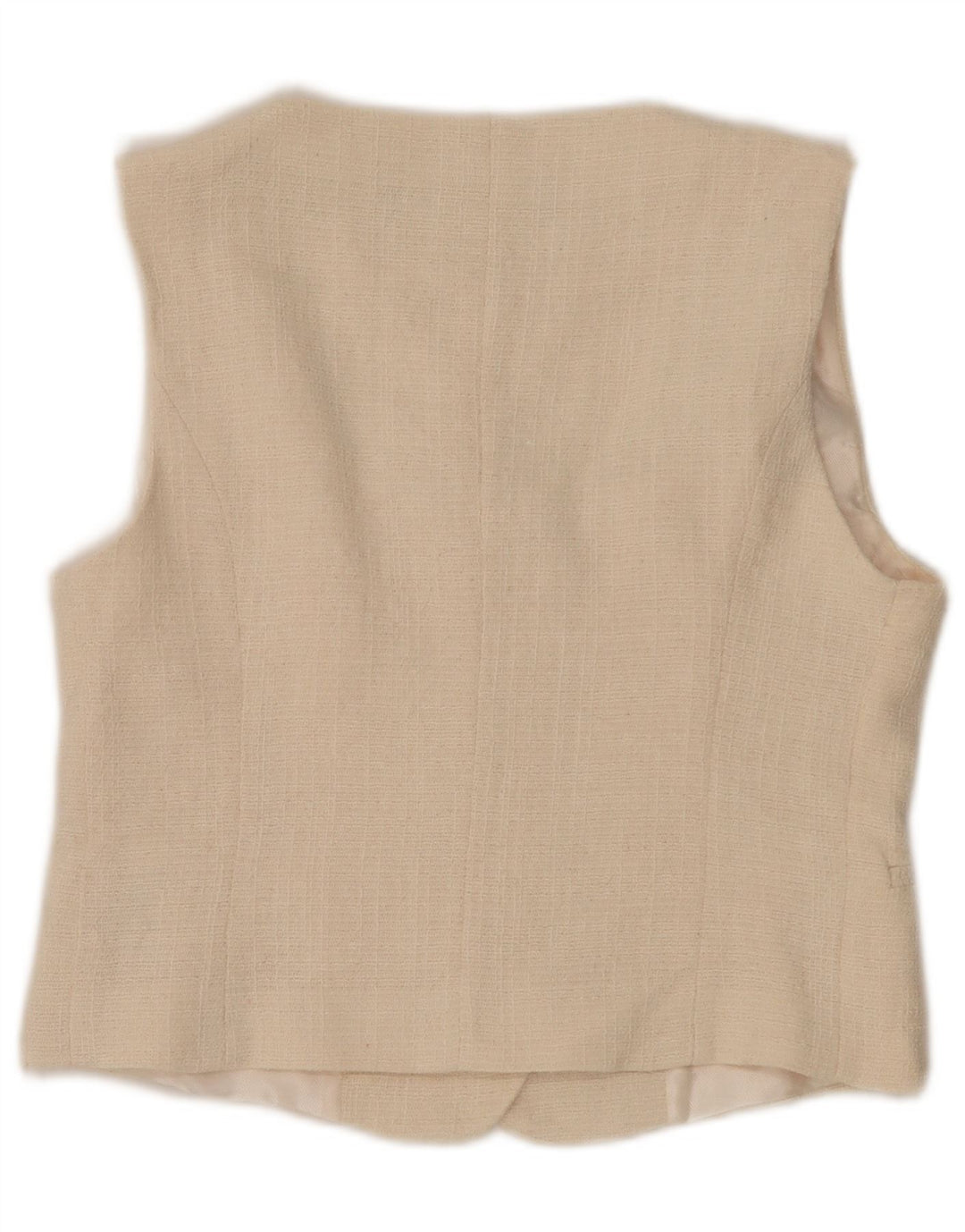 Gilet Zara da donna UK 12 in cotone beige medio