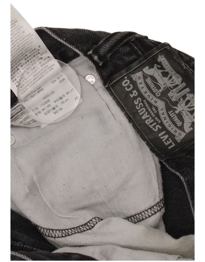 Jeans dritti da uomo Levi's W33 L32 cotone nero