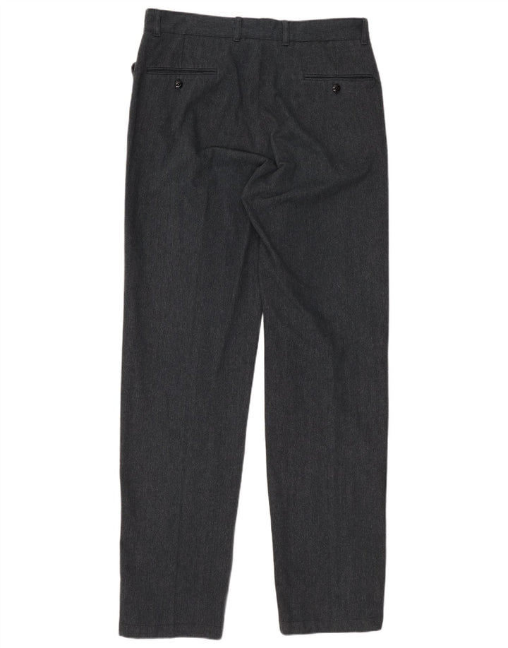 Pantaloni da abito dritti da uomo AVIREX W33 L35 in cotone grigio