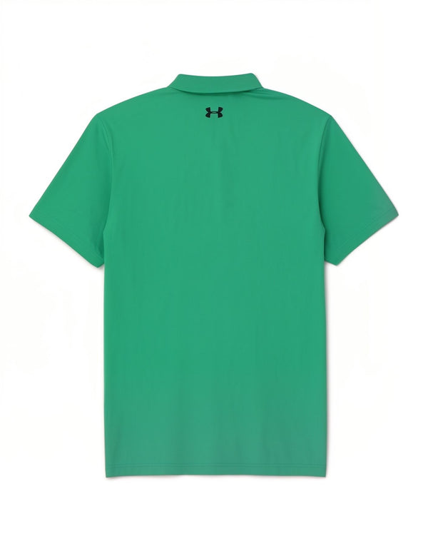 Polo da uomo Under Armour in poliestere verde medio