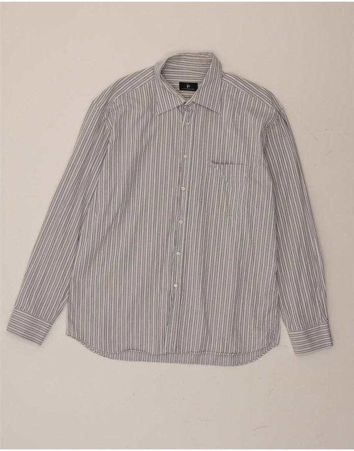 Camicia da uomo Roccobarocco taglia 43 17 XL a righe blu