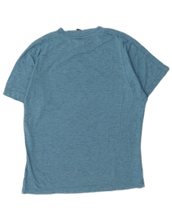 T-shirt grafica da donna Adidas Top UK 12/14 Poliestere screziato blu medio