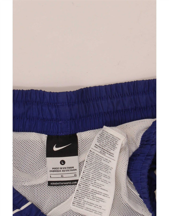 Pantaloncini sportivi Nike da uomo con grafica, grandi, in poliestere blu