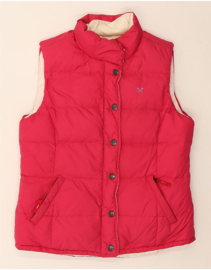 Gilet imbottito reversibile da donna J. Crew UK 12 nylon rosa medio