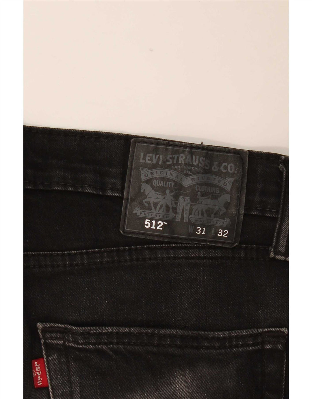 Jeans Levi's da uomo slim affusolati W31 L32 cotone nero