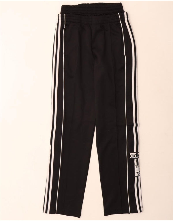 Pantaloni da tuta con grafica Adidas da donna UK 4/6 XS cotone nero