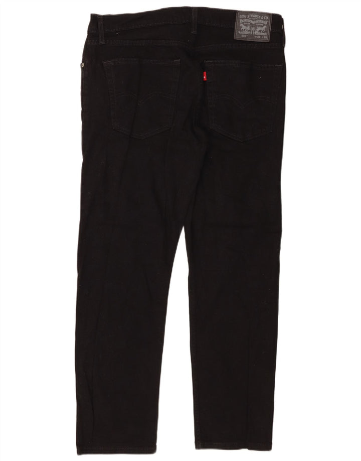 Levi's Uomo 502 Jeans affusolati W36 L30 Cotone Nero