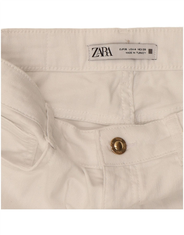 Jeans dritti da donna Zara EU 36 XS W26 L29 Bianco
