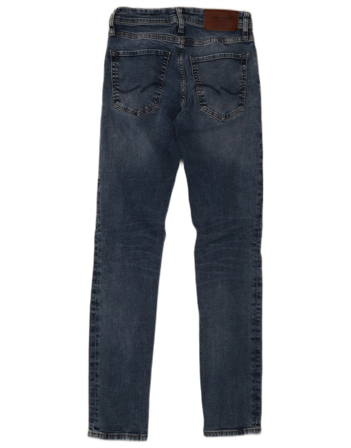 Jack & Jones Uomo GLENN Slim Jeans W27 L32 Cotone Blu