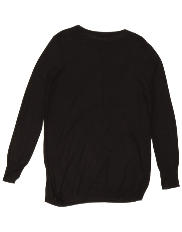 Maglione maglione oversize con scollo a barca lungo e lungo da donna Zara UK 14 medio nero