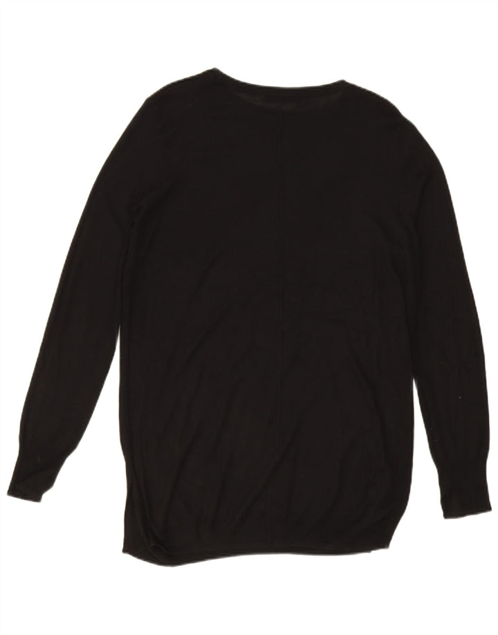 Maglione maglione oversize con scollo a barca lungo e lungo da donna Zara UK 14 medio nero