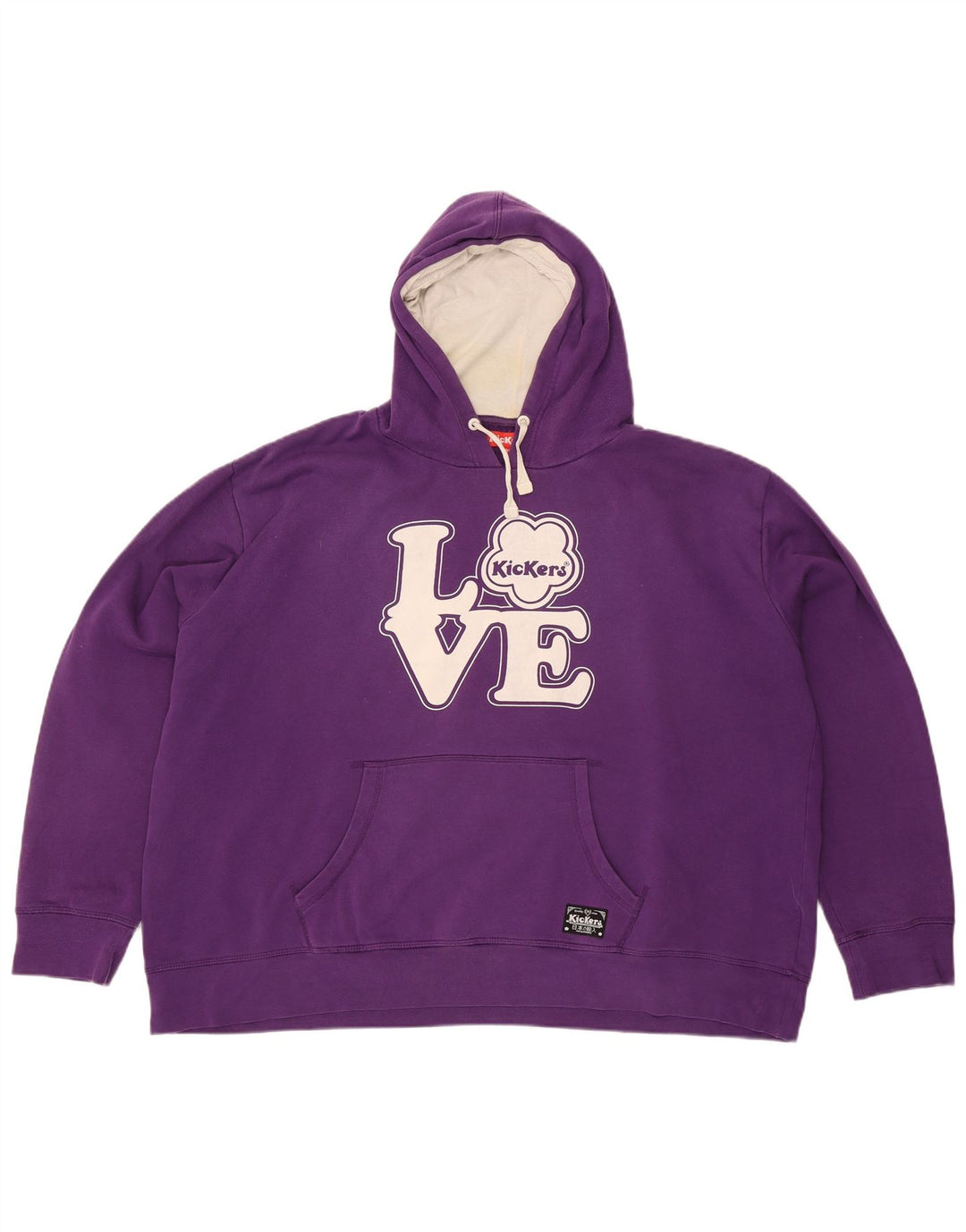 Maglia con cappuccio grafica da uomo Kickers 2XL Viola