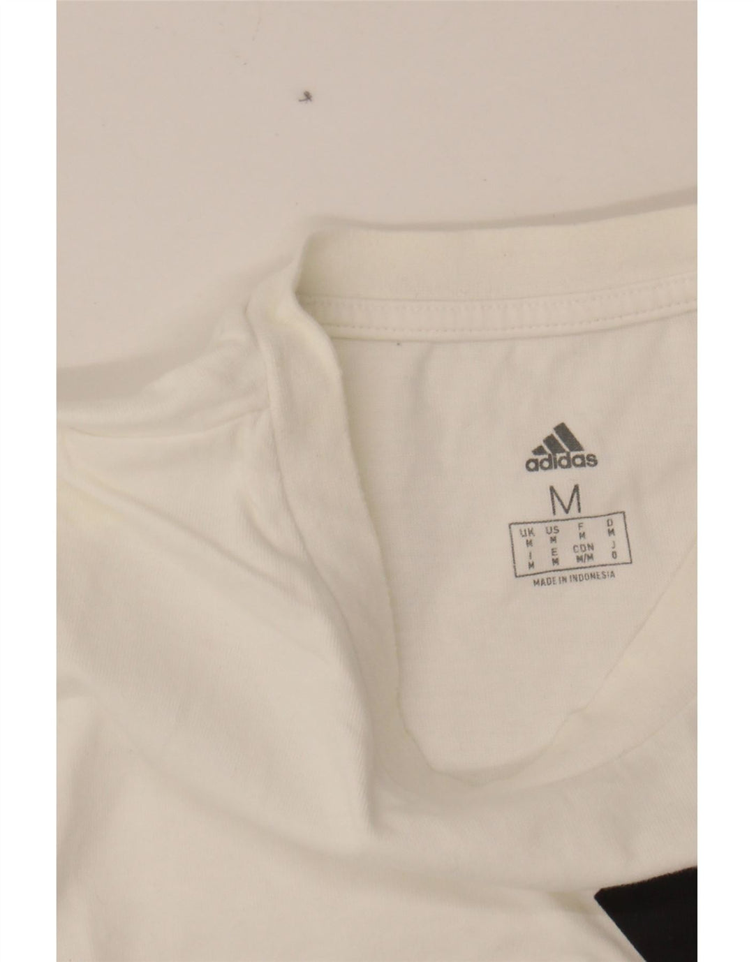 ADIDAS Mens Graphic T-Shirt Top Medium White Cotton Vintage Adidas and Second-Hand Adidas from Messina Hembry 