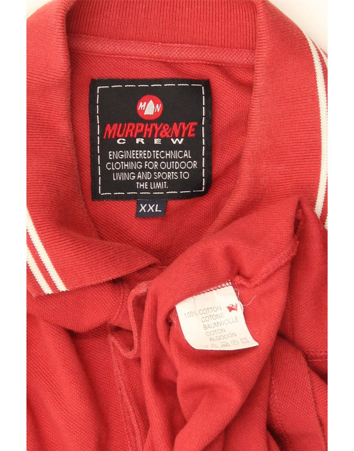 Polo da uomo Murphy & Nye 2XL in cotone rosso