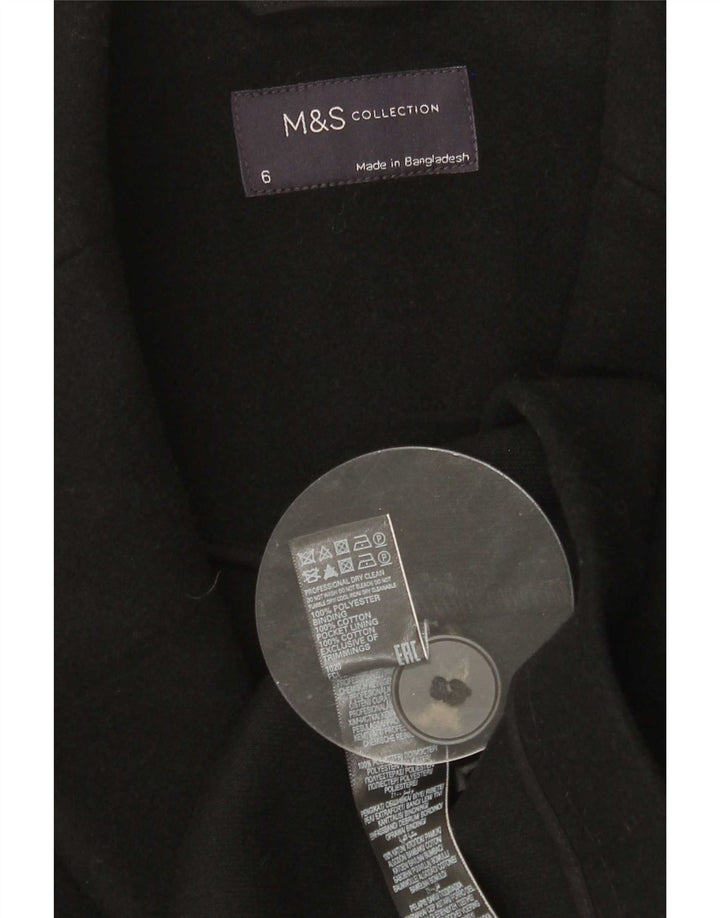 Cappotto da donna Marks & Spencer UK 6 XS poliestere nero