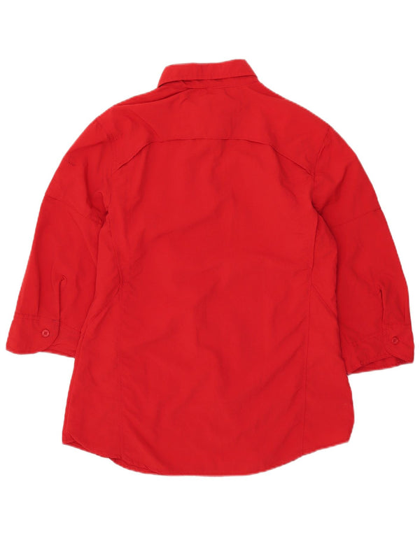 Camicia Columbia da donna con maniche a 3/4 UK 18 XL nylon rosso