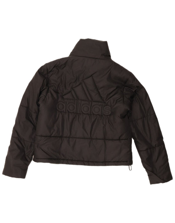 Giacca imbottita oversize con grafica Adidas da donna UK 4/6 XS poliestere nero