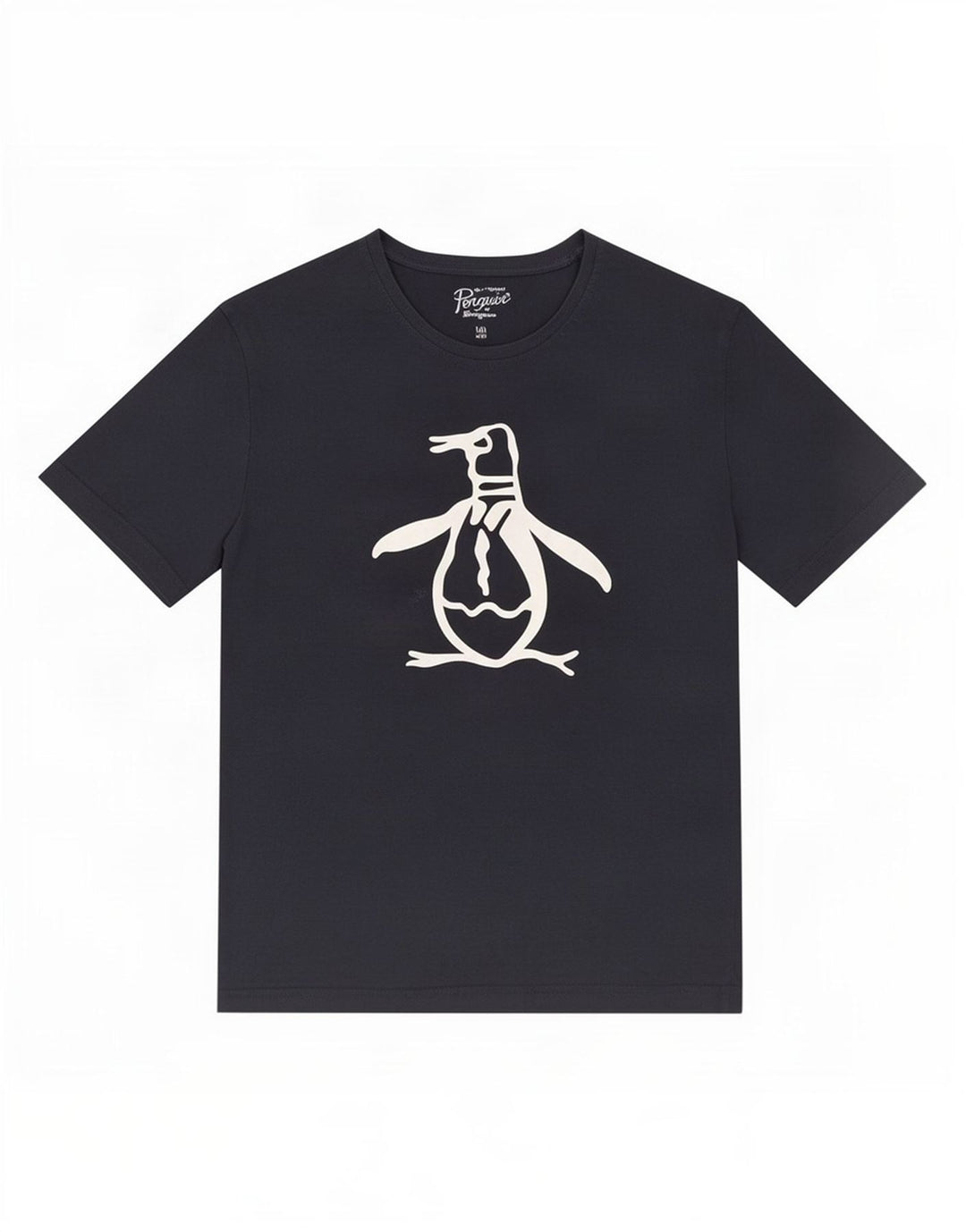 T-shirt grafica da uomo Penguin Top grande in cotone blu navy