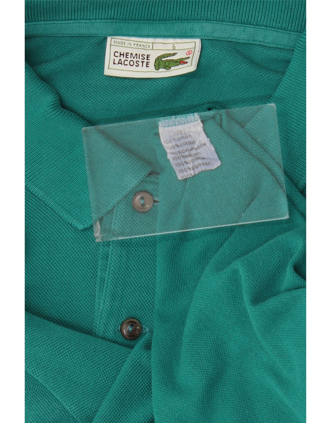 Polo da uomo Lacoste taglia 6 XL in cotone verde