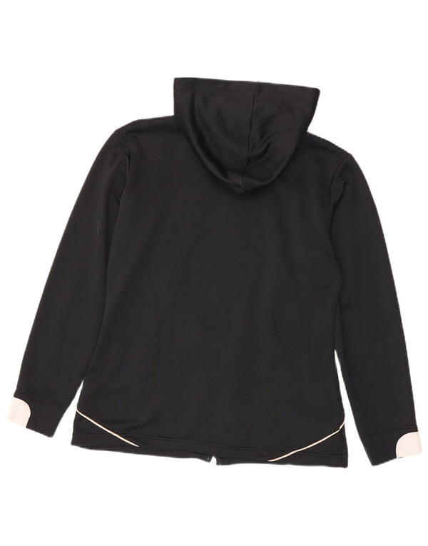 Felpa con cappuccio e zip da donna Asics UK 14 Medium Black Colourblock