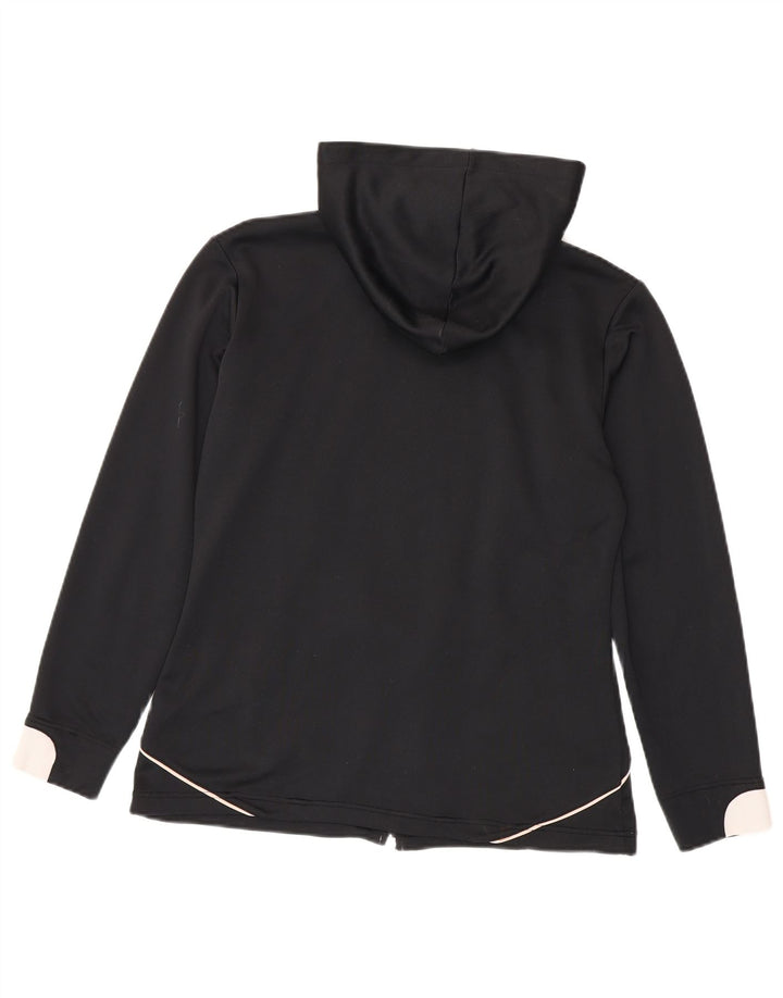 Felpa con cappuccio e zip da donna Asics UK 14 Medium Black Colourblock
