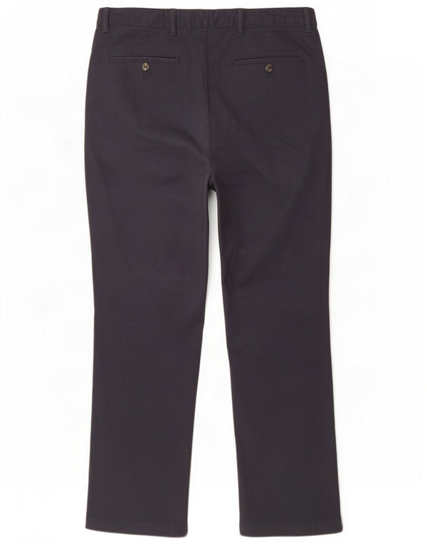 James Pringle Mens Straight Chino Trousers W36 L29 Navy Blue Cotton