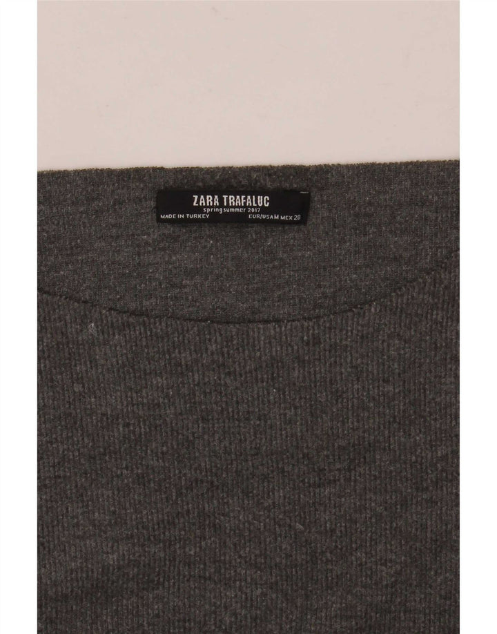 Top oversize da donna Zara a maniche lunghe UK 14 Grigio medio