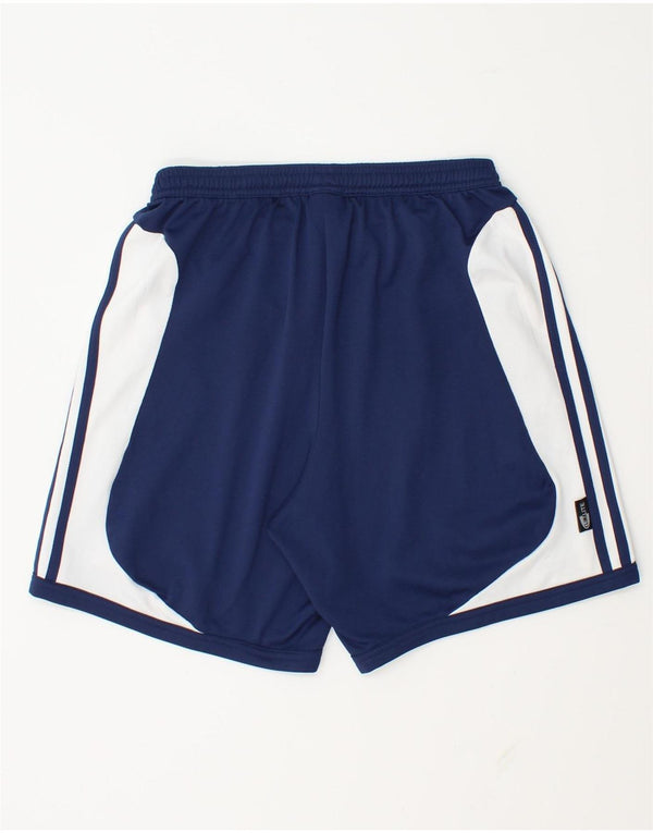 Pantaloncini sportivi Adidas Climalite da uomo di grandi dimensioni in poliestere color block blu navy