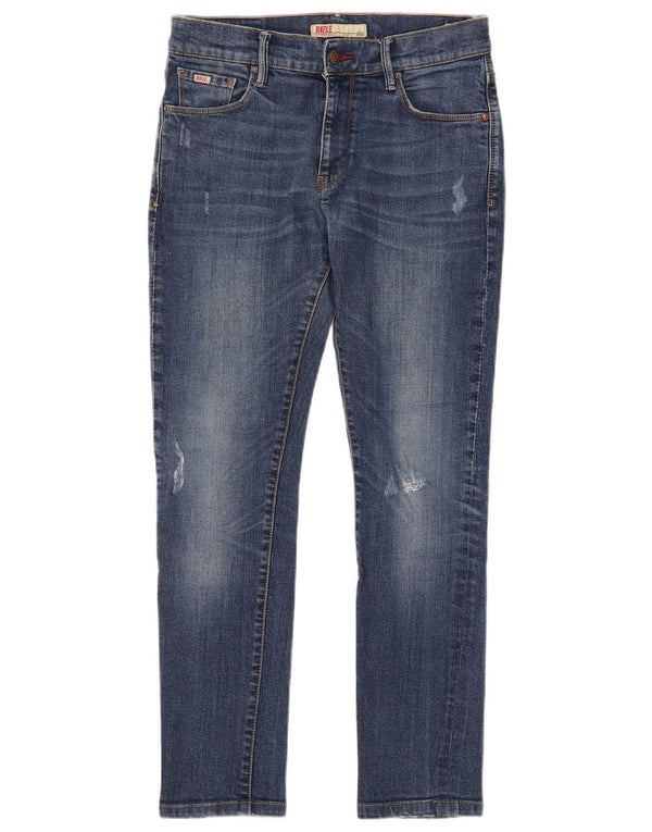 Jeans slim invecchiati da donna Rifle W30 L28 cotone blu
