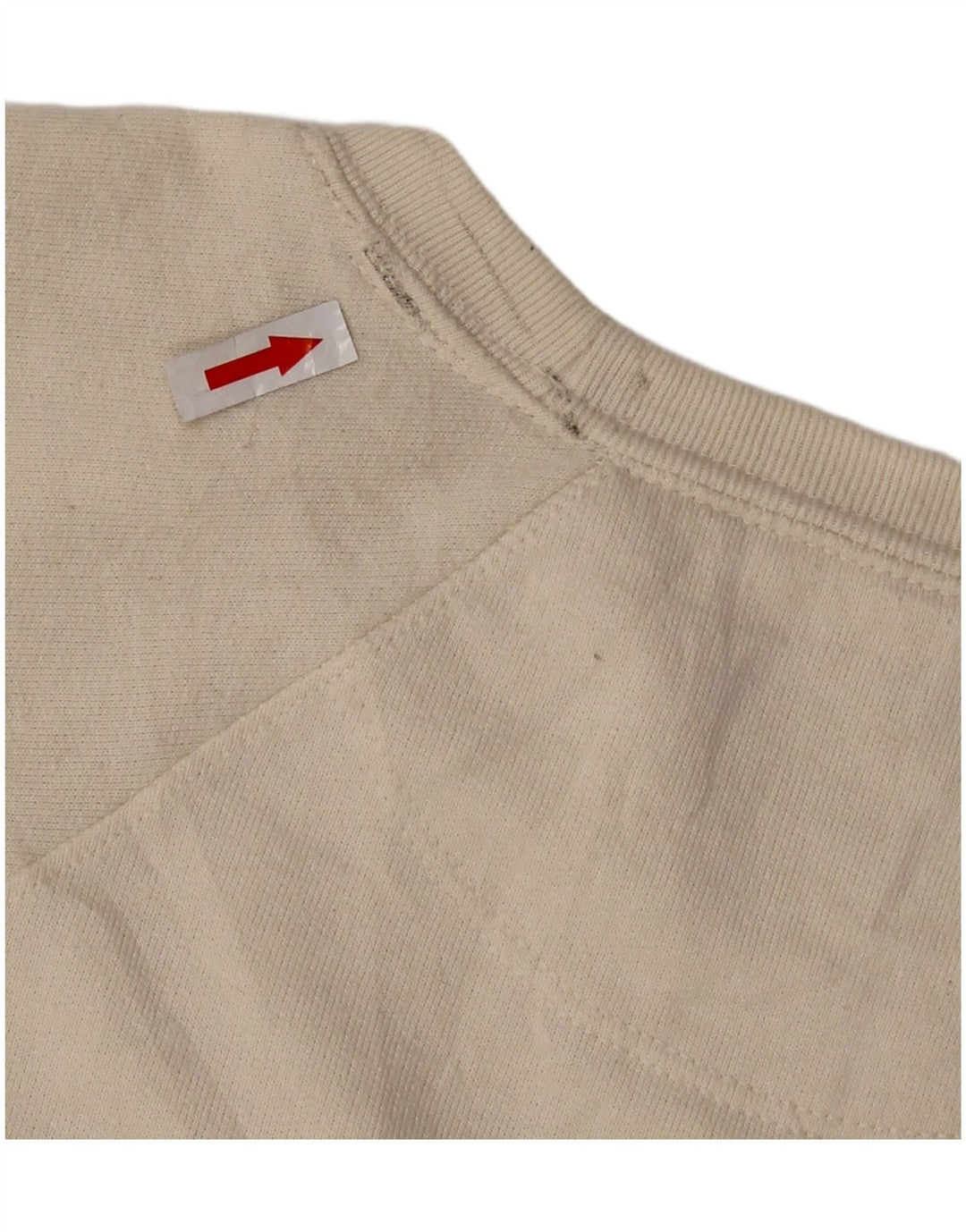 CHAMPION Felpa da uomo Maglione grande in poliestere bianco sporco