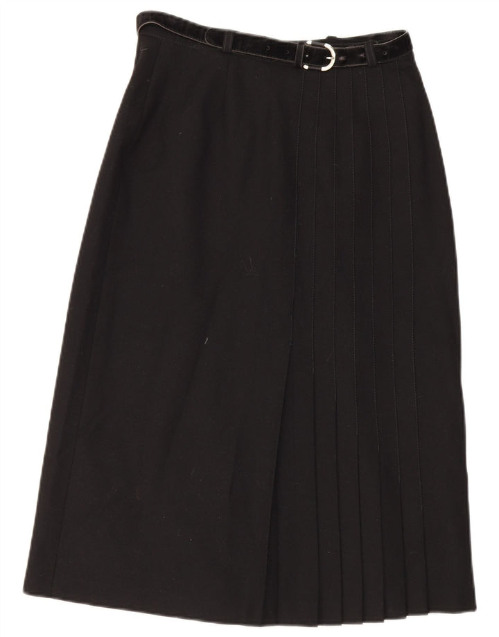 Gonna a trapezio vintage da donna W28 media nera